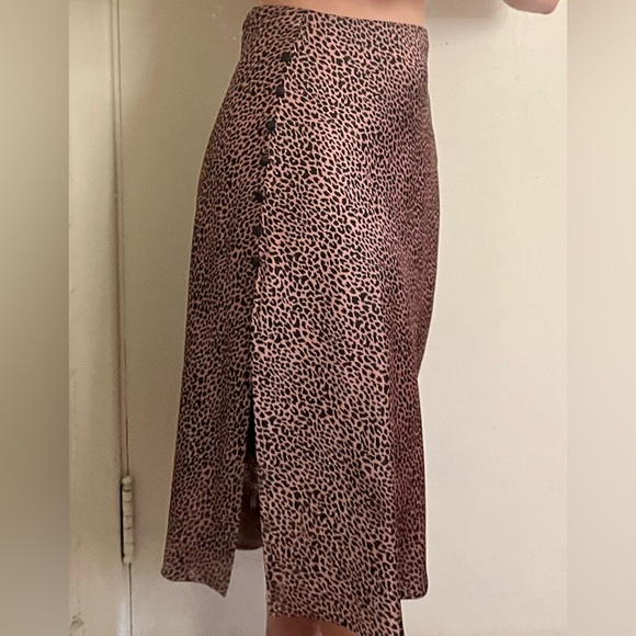 Victoria's Secret Dresses & Skirts - Animal print, silk midi skirt from VS
